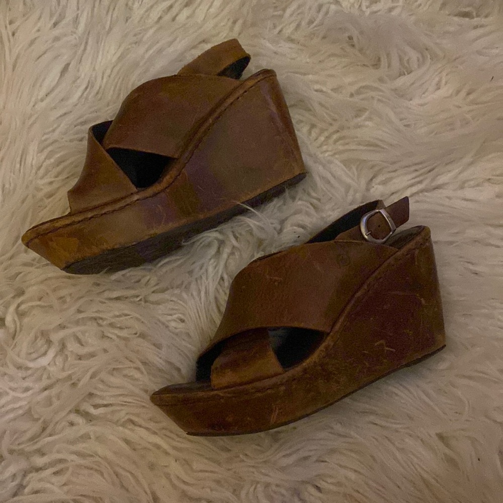 Born Leather Wedges